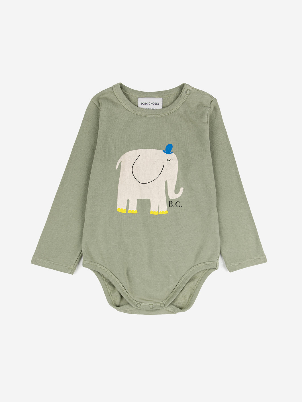 Baby The Elephant body 23AW / ボボショーズ ベビーロンパース 長袖 エレファント