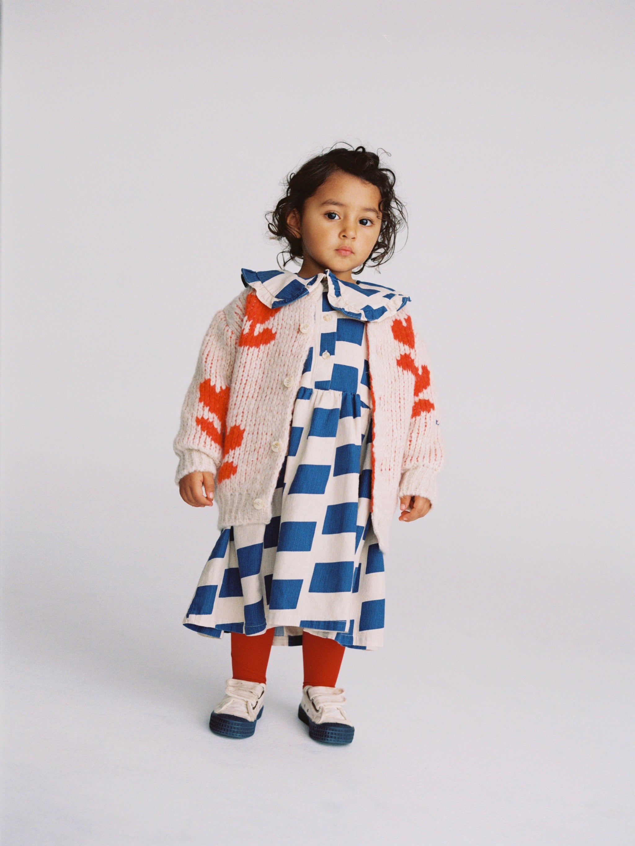 Checker all over woven dress 23AW / ボボショーズ キッズ ワンピース – nonnonnon