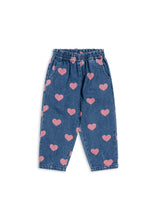 画像をギャラリービューアに読み込む, MAGOT FRILL PANTS GOTS BON COEUR PINK / コンゲススロイド キッズ デニムパンツ ジーンズ ジーパン ハート KS101584
