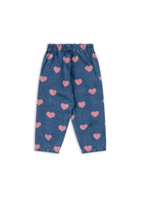 画像をギャラリービューアに読み込む, MAGOT FRILL PANTS GOTS BON COEUR PINK / コンゲススロイド キッズ デニムパンツ ジーンズ ジーパン ハート KS101584
